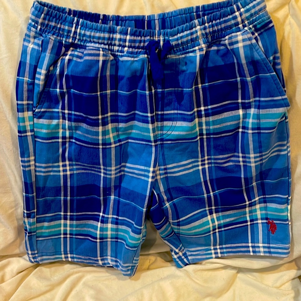 Big Boys Xxl (18) 
US Polo Assn Blue&White Plaid Shorts